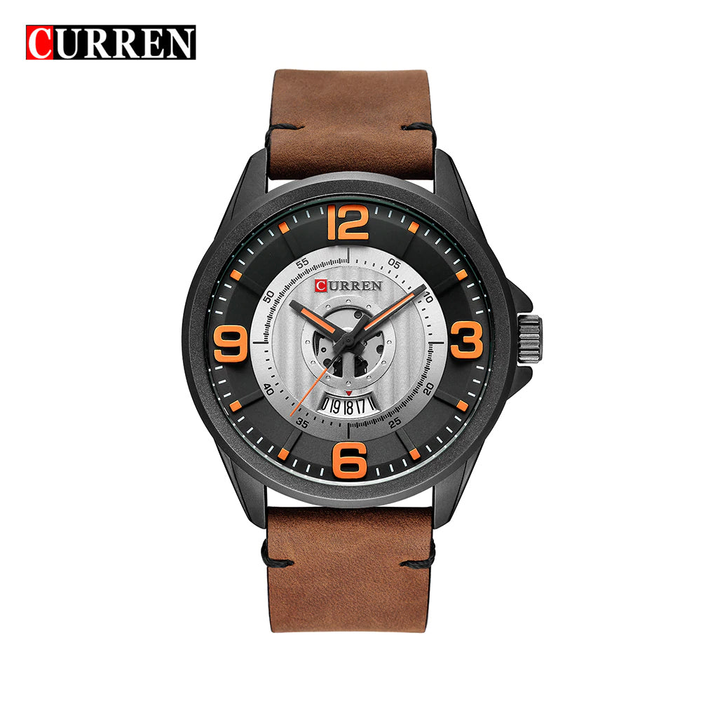 RELOJ CURREN HOMBRE M8305 MARRON-NARANJA