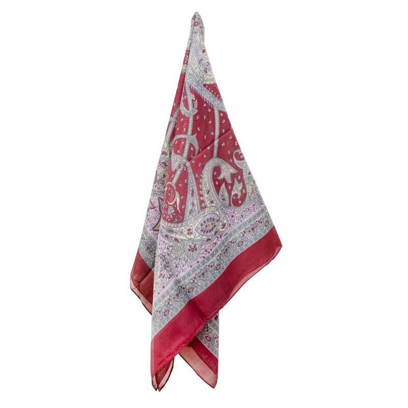 Pañuelo seda 1x1 rojo