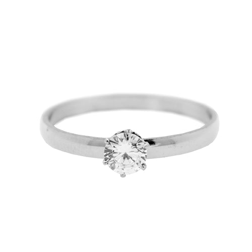 ANILLOS DE ACERO - ANILLO FINO CON CIRCONIT