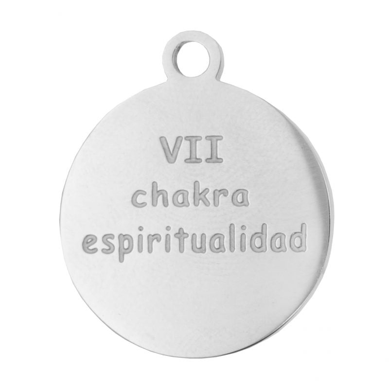 AMULETO CHARM DE ACERO CHAKRA ESPIRITUALIDAD