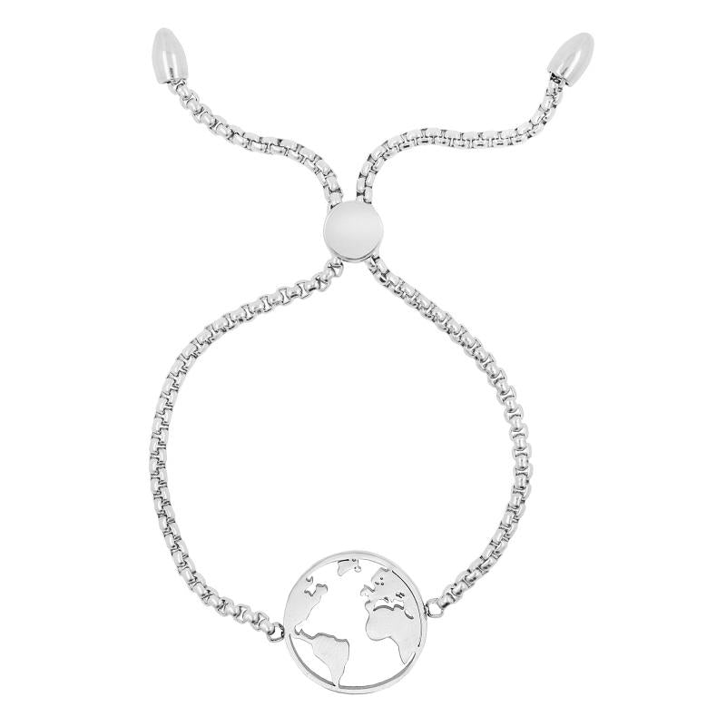 PULSERA ACERO AJUSTABLE MUNDO PLANETA