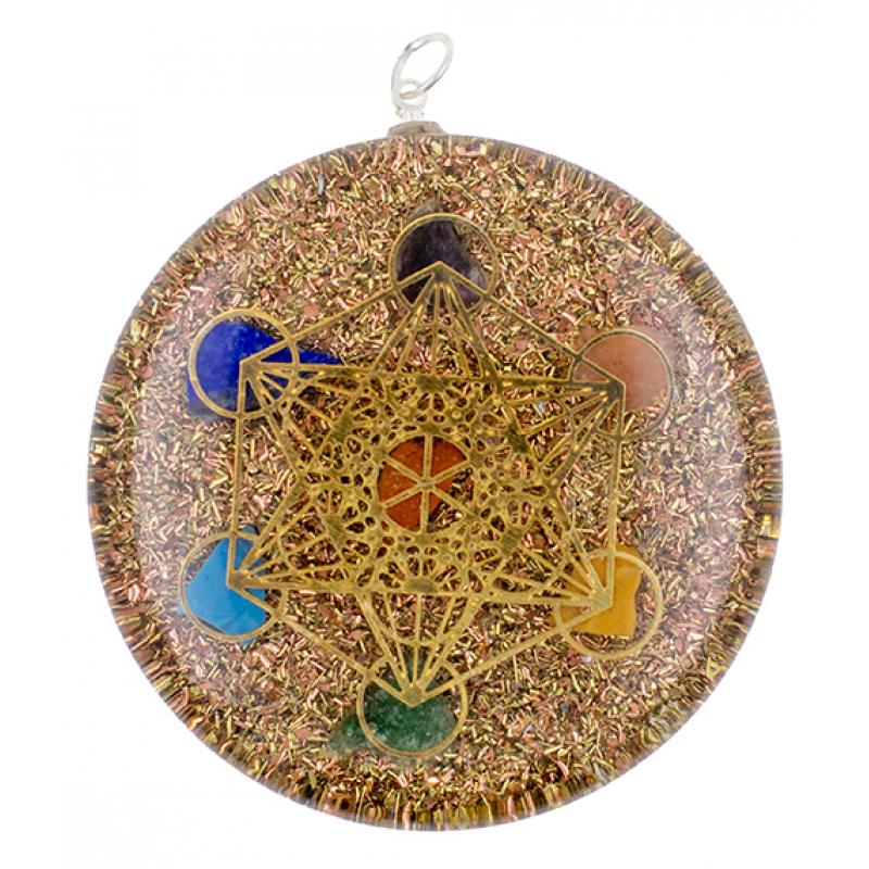 COLGANTE ORGONITA GEOMETRIA CHAKRAS 45 MM