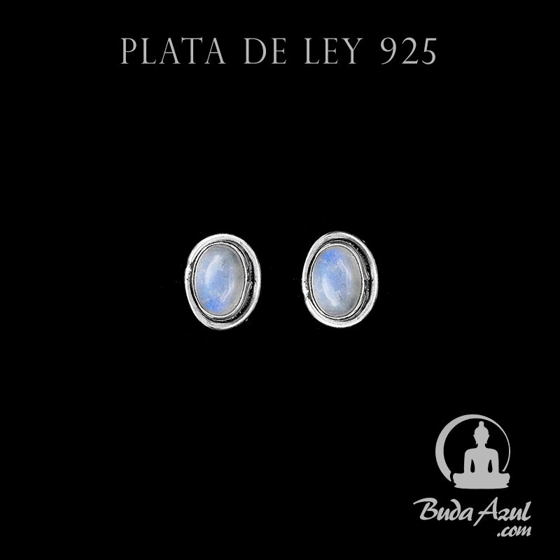Pendientes Plata Ley 925 Piedra Luna MOD.4 REF300