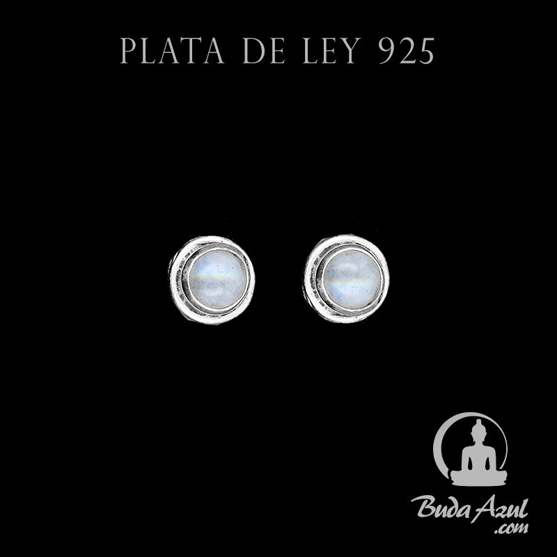Pendientes Plata Ley 925 Piedra Luna MOD.8 REF300