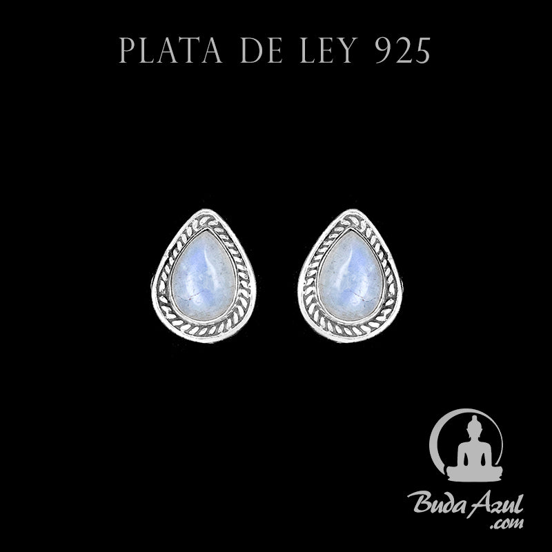 Pendientes Plata Ley 925 Piedra Luna MOD.1 REF400