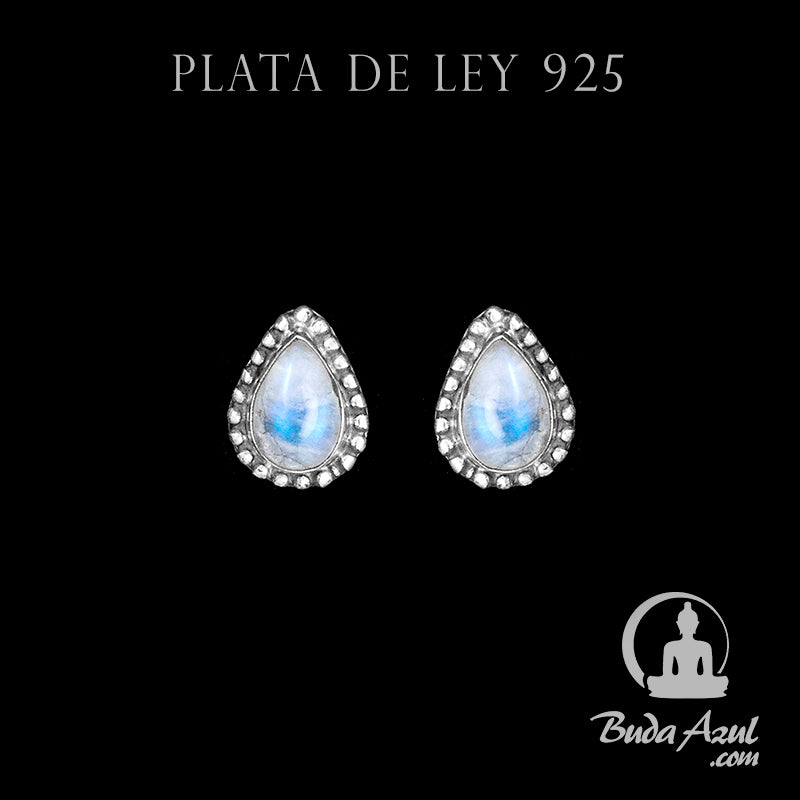 Pendientes Plata Ley 925 Piedra Luna MOD.4 REF400