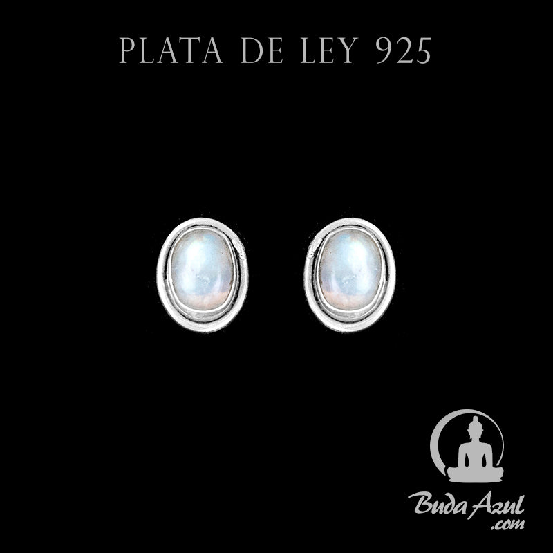 Pendientes Plata Ley 925 Piedra Luna MOD.6 REF400