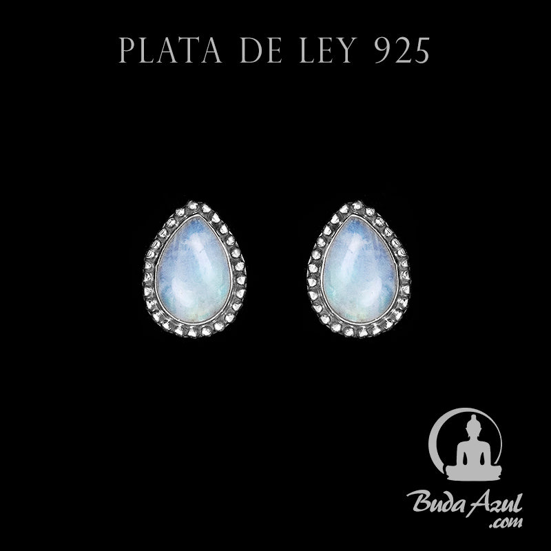 Pendientes Plata Ley 925 Piedra Luna MOD.5 REF500