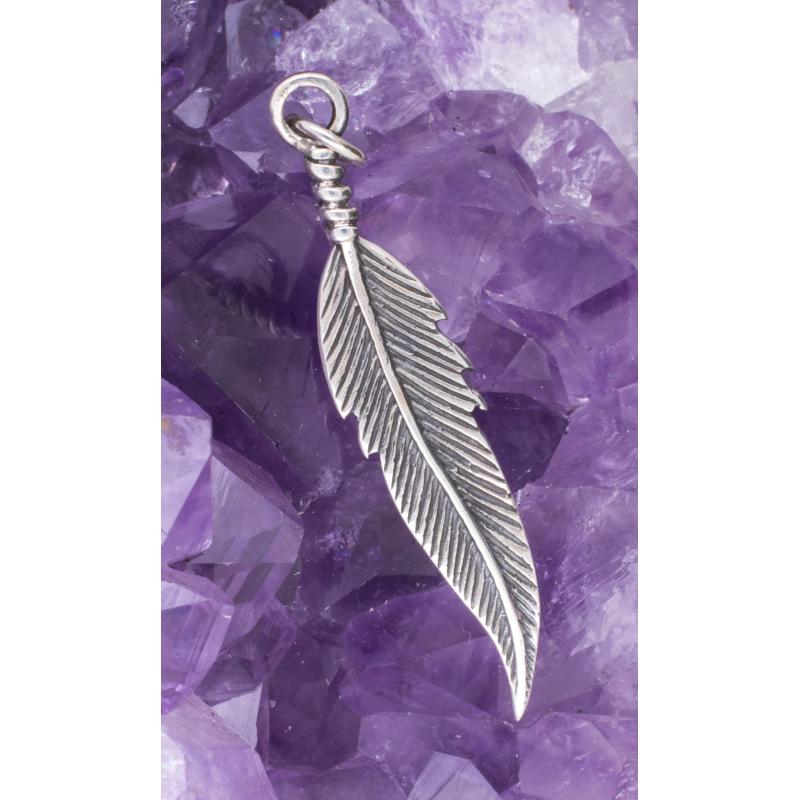 Colgante Plata de Ley 925 PLUMA REF. 290