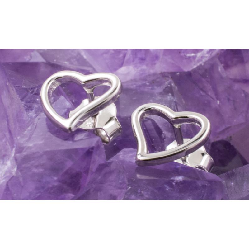 Pendientes Plata de Ley 925 CORAZON REF. 290