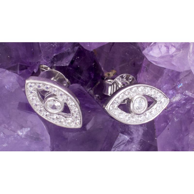 Pendientes Plata OJOS CIRCONITAS 490
