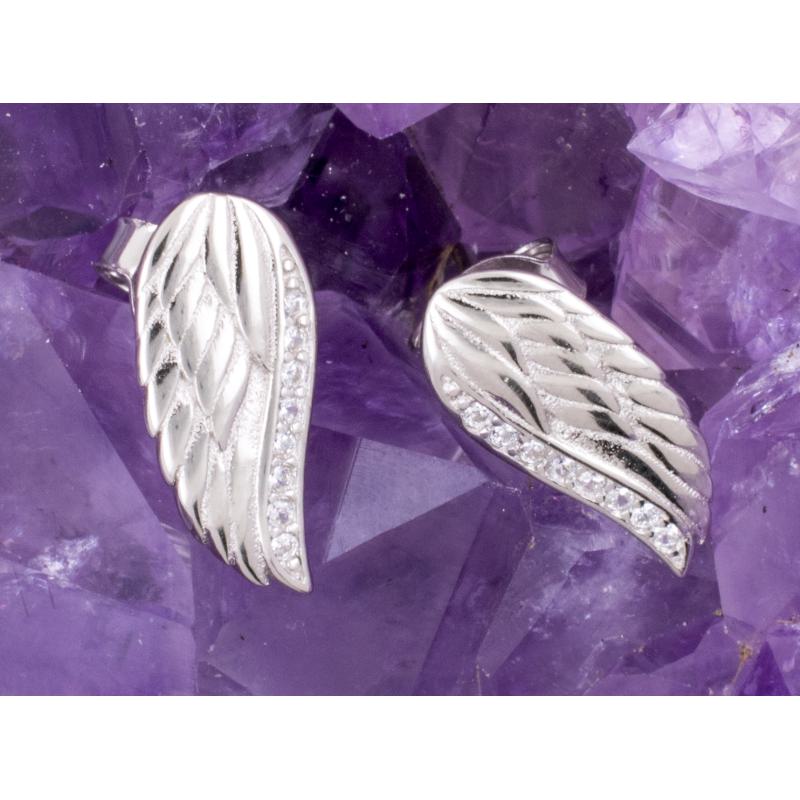 Pendientes Plata ALAS ANGEL CIRCONITA 490