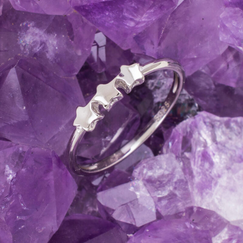 Anillo Plata de Ley 925 3 ESTRELLAS REF. 390