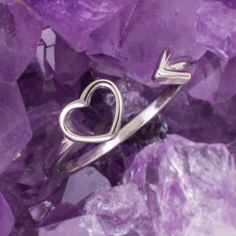 Anillo Plata de Ley 925 CORAZON Y FLECHA REF. 390