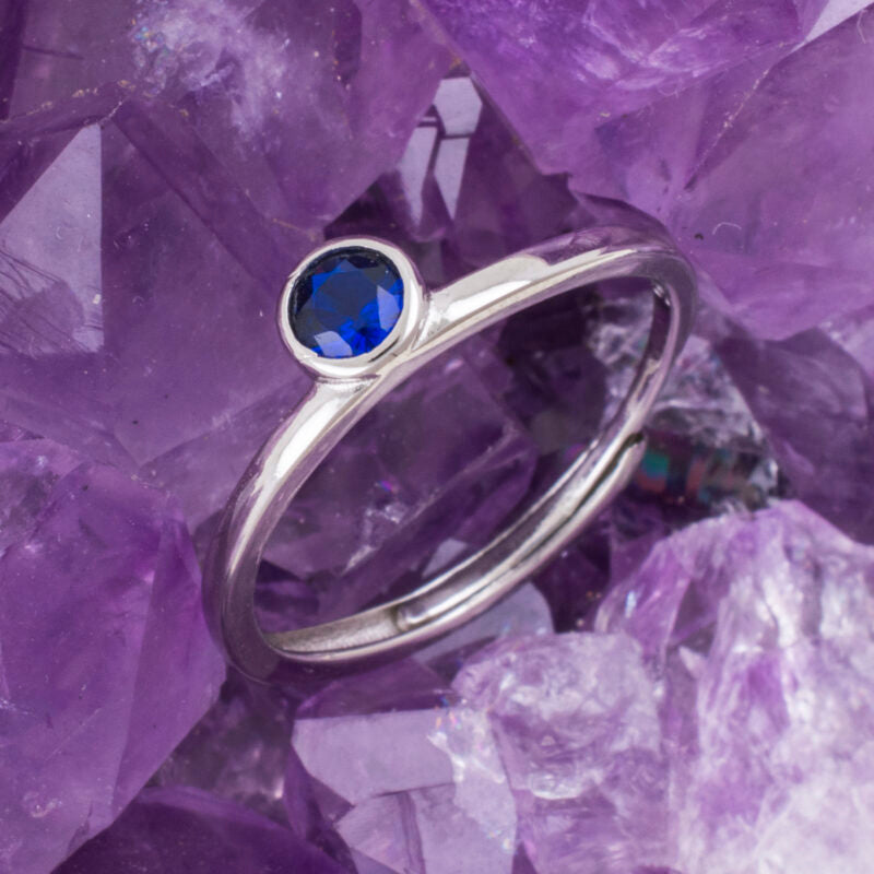Anillo Plata de Ley 925 PIEDRA AZUL REF. 390