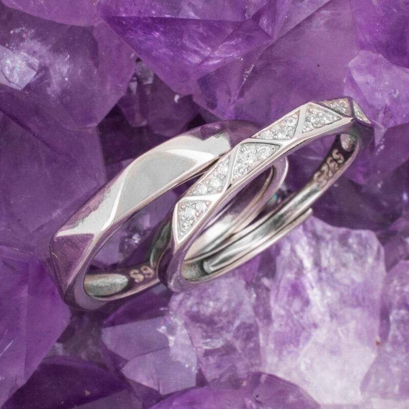 Anillo Plata DOBLE ARO CIRCONITAS REF. 1190
