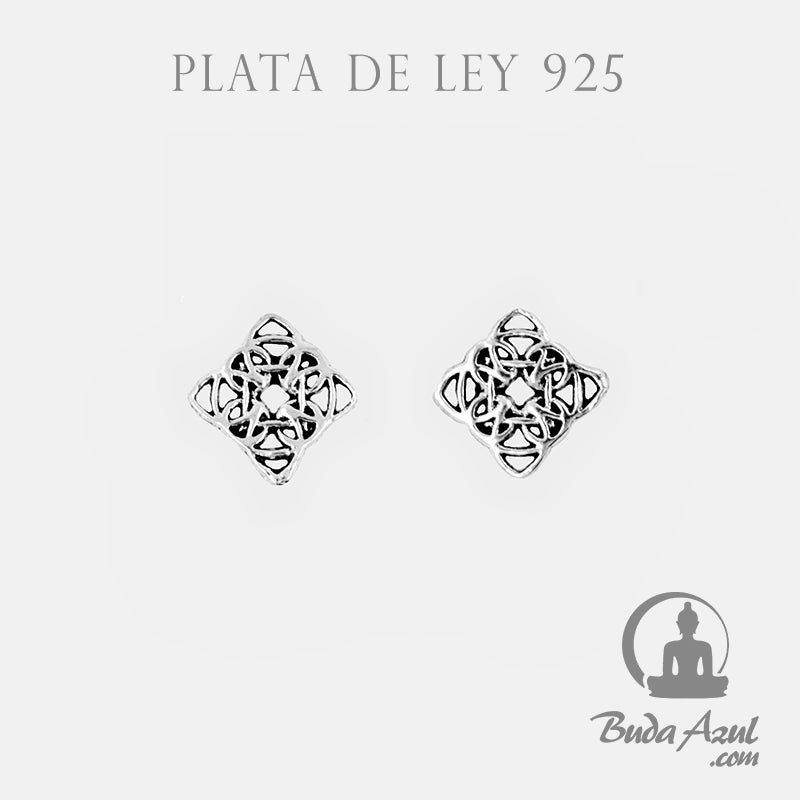 Pendientes Plata Ley 925 rombo celta relieve 200