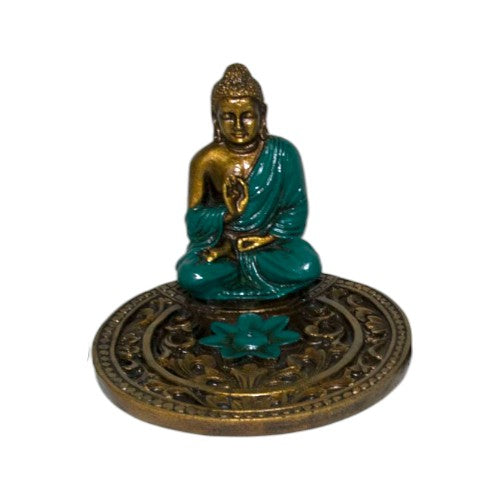 PORTA INCIENSO BUDA 16 CM REF 590 - 32 - TURQUESA