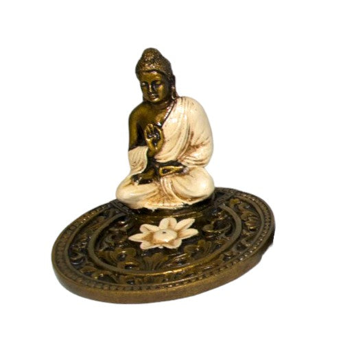PORTA INCIENSO BUDA 16 CM REF 590 - 32 - BLANCO