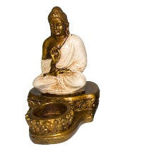 PORTAVELAS BUDA 15 CM REF 590 - 44 - BLANCO