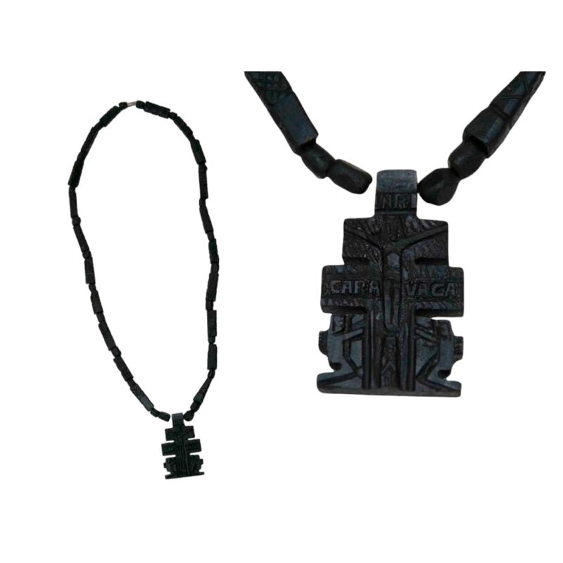 COLLAR CRUZ CARAVACA AZABACHE