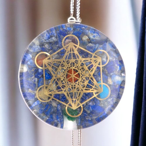 COLGANTE ORGONITA 50MM METATRON REF 6 - LAPISLAZUL