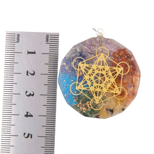 COLGANTE ORGONITA 40MM METATRON REF 5 - 7 CHAKRAS