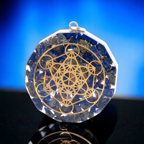 COLGANTE ORGONITA40 MM METATRON REF 5 - LAPISLAZUL