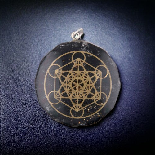 COLGANTE ORGONITA 40MM METATRON REF 5 - SHUNGITE