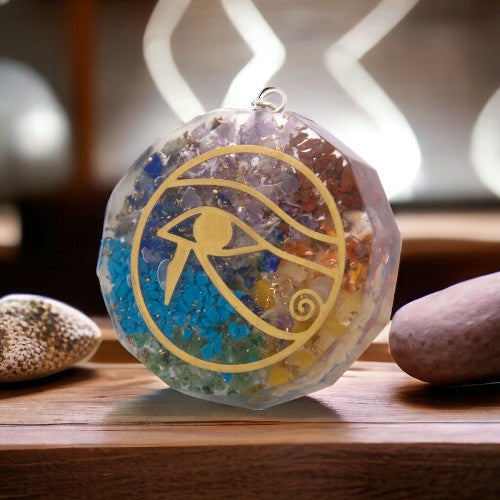 COLGANTE ORGONITA CHAKRAS 40MM REF 5 - OJO HORUS