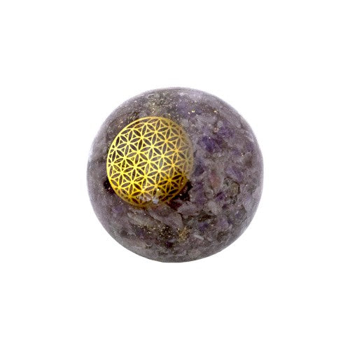 ESFERA ORGONITA FLOR DE LA VIDA REF 790 - AMATISTA