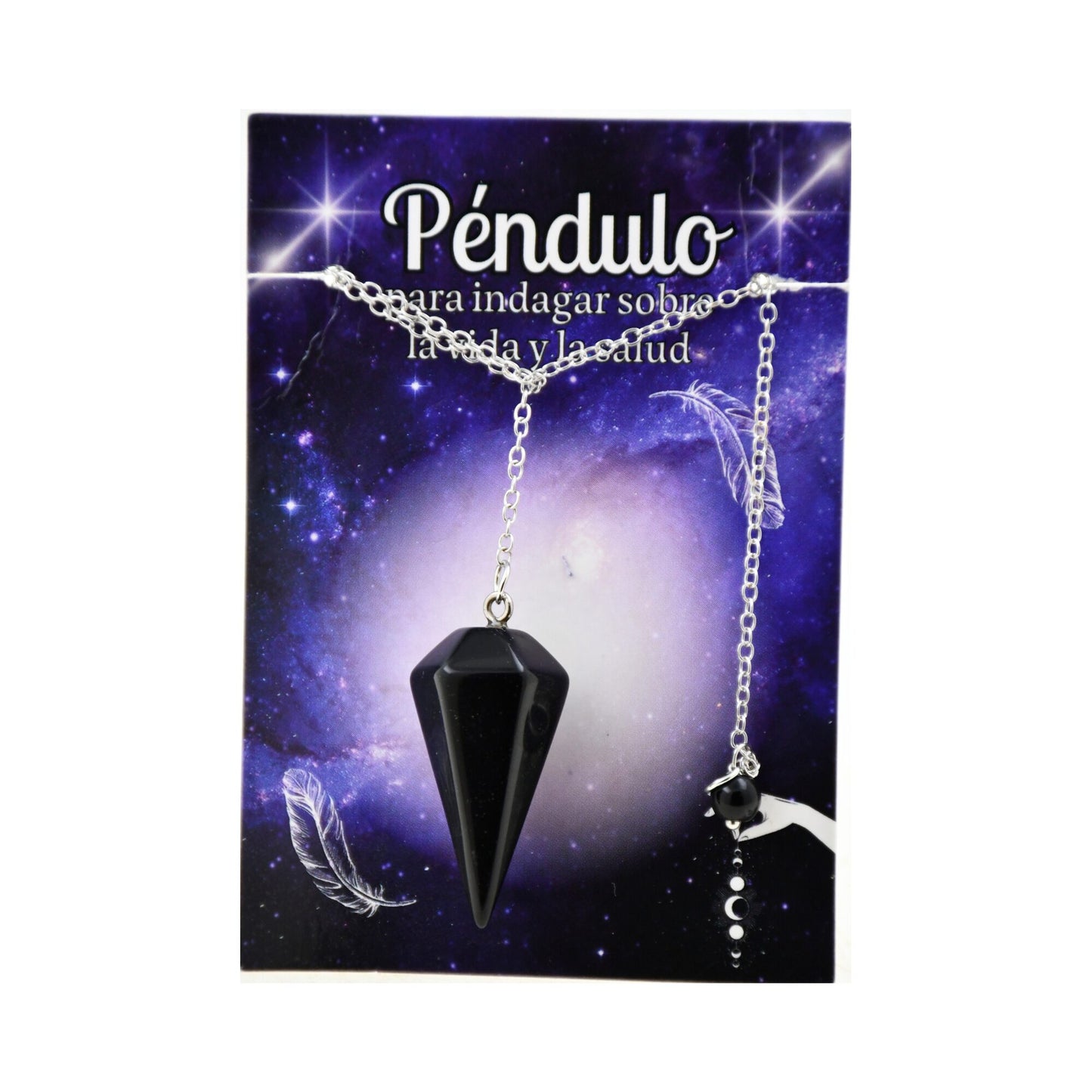 Péndulo Facetado Mineral - Obsidiana REF 6
