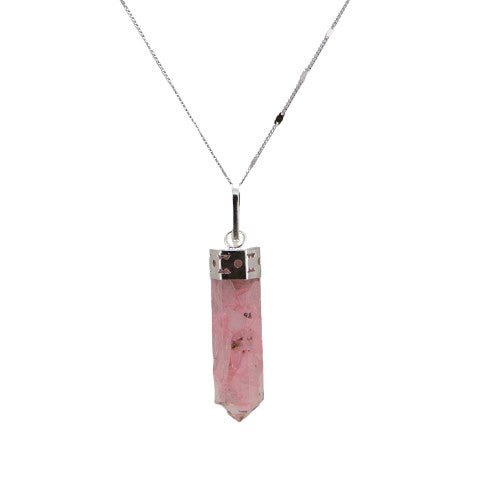 COLGANTE LAPIZ ORGONITA CUARZO ROSA REF 4