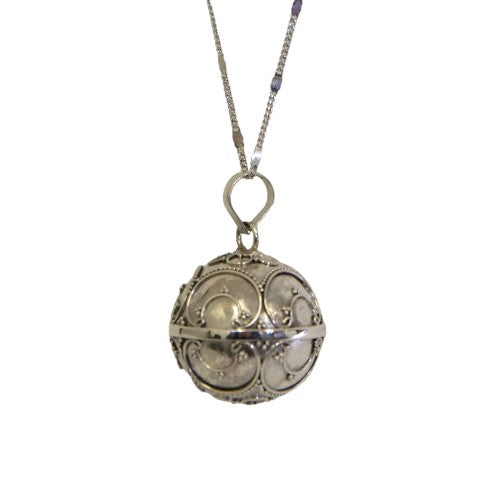 Llamador de ángeles 20 mm Plata decorado REF 1490