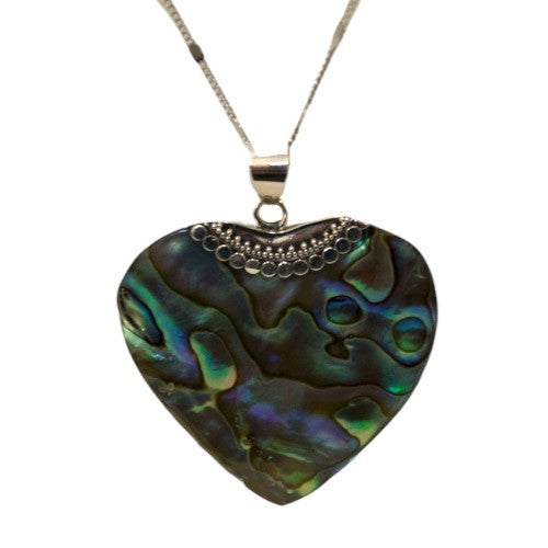 Colgante Plata concha corazón REF790 Mod01 ABALON