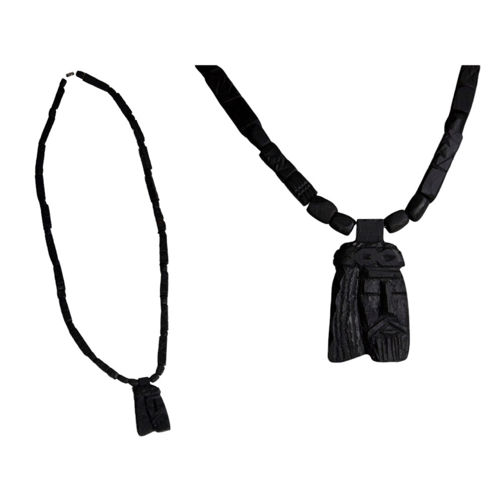 COLLAR ROSTRO DE CRISTO AZABACHE
