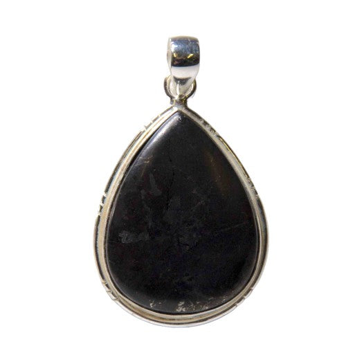 Colgante gota Plata LISO SHUNGIT REF1990