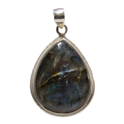 Colgante gota Plata LISO LABARADORITA REF1990
