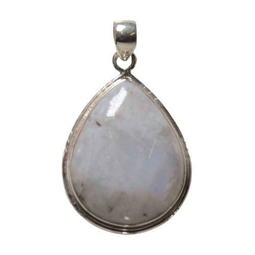 Colgante gota Plata LISO PIEDRA LUNA REF1990