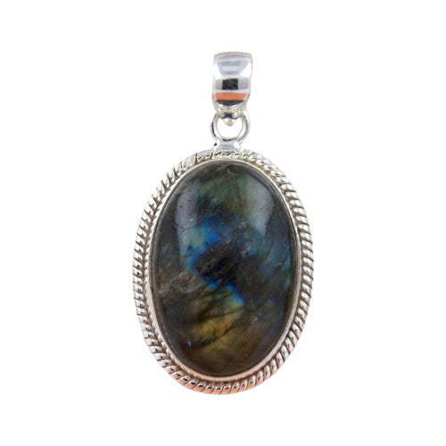Colgante Oval 45mm Plata LABRA LABRADRITA REF1490