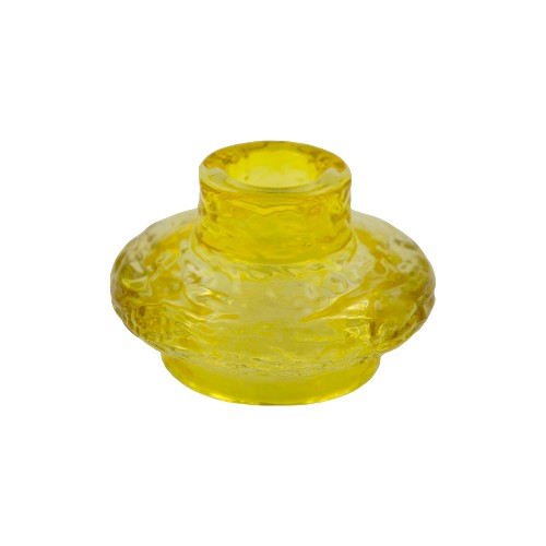 Portavela cristal doble diseño amarillo