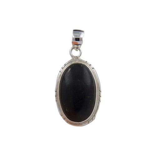 Colgante Oval 40mm Plata ley LISO SHUNGUIT 1190