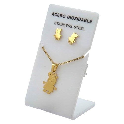 Conjunto Acero Dorado Pepa Pi Mod. 29