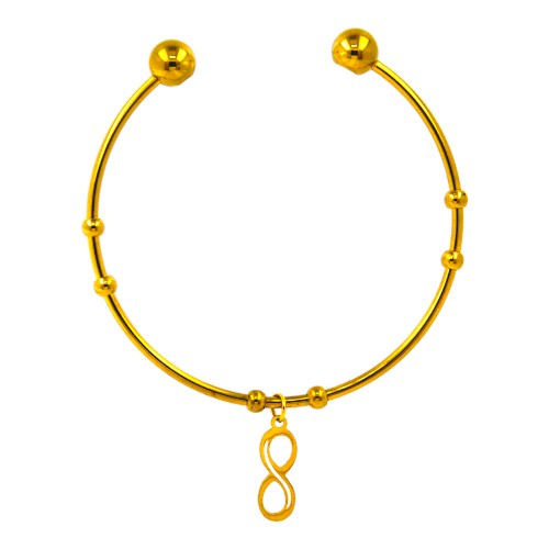 Pulsera Brazalete Acero Dorado Infinito