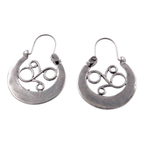 Arete Canario ZAMAK Plateado Grande. 30mm