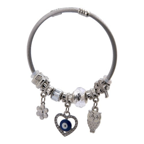 PULSERA AJUSTABLE CON DIJES ACERO MOD. 01 REF.-4