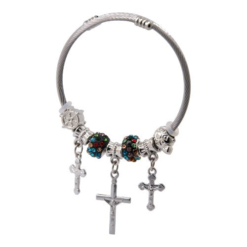 PULSERA AJUSTABLE CON DIJES ACERO MOD. 06 REF.-4