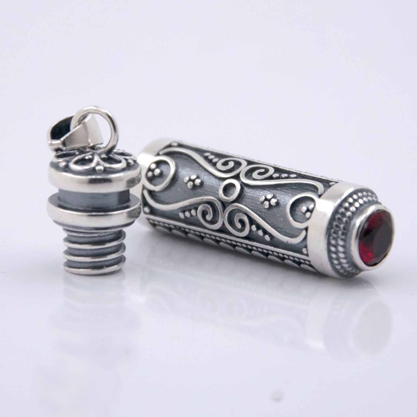Colgante Urna Plata de Ley Labrada oscura REF1890