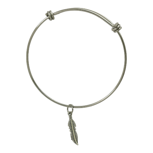 Pulsera Acero Ajustable Pluma REF. 3