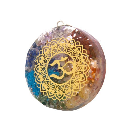 COLGANTE ORGANITA CHAKRA 40 MM REF 5 - SIMBOLO OHM